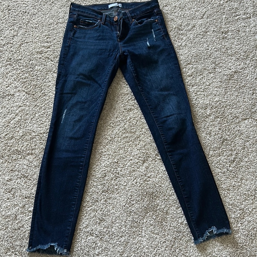Dark wash skinny jeans